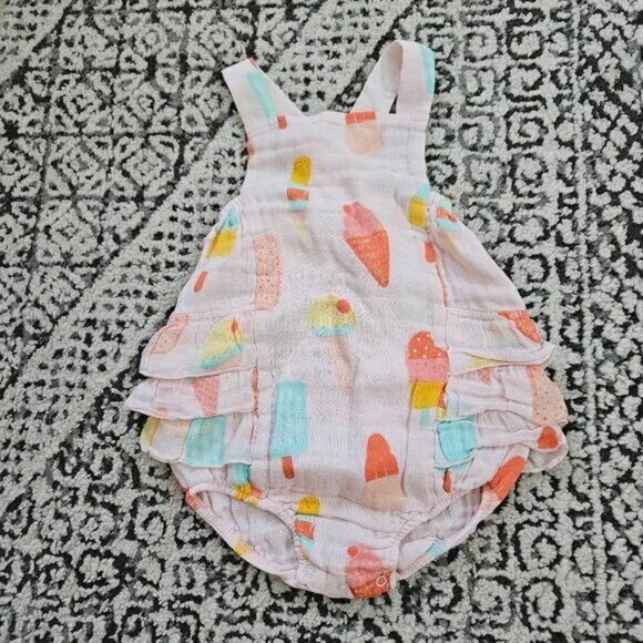 Angel Dear Ruffle Ice Cream Romper Size 12-18 Months - Picture 1 of 5